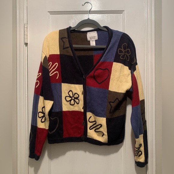 Christopher & Banks Vintage Y2K Patchwork Cardigan - Picture 1 of 11